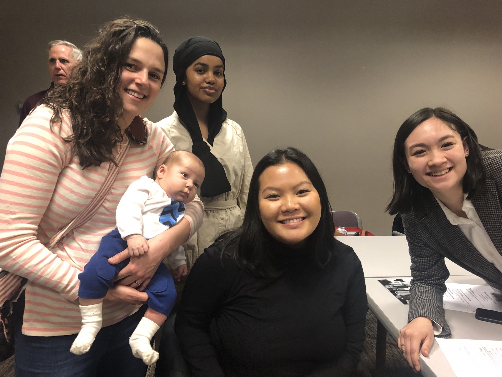 (Left to Right) Capitol Pathways supporter Annie Levenson-Falk with Capitol Pathways students Abyehn Aden, Amy Zhou, and Becca Tran.